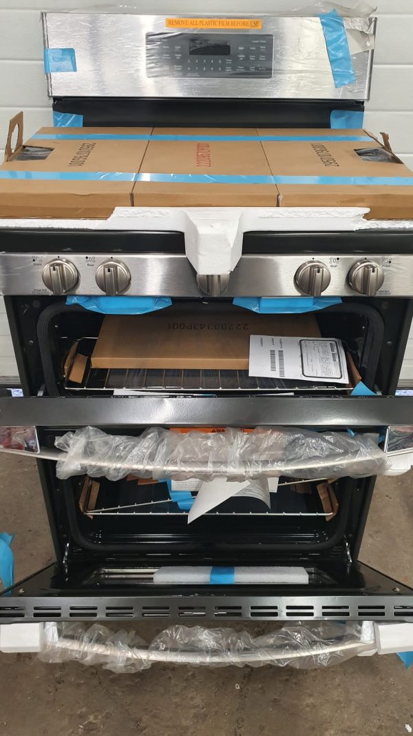 Open Box GE Gas Stove PCGB965YP1FS Double oven