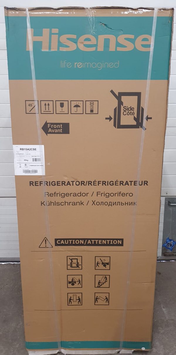Open Box Refrigerator Hisense RB15A2CSE Counter Depth