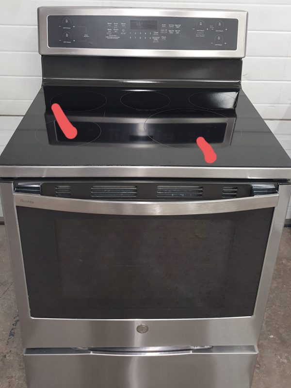 Used Less Than 1 Year GE PCHB920YM1FS Electric Stove