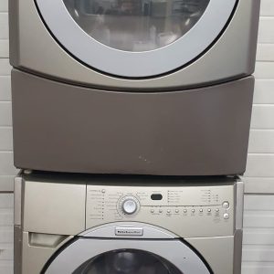 Used Kitchenaid Set Washer KHWS01PMT2 and Dryer YKEHS01PMT0 (1)