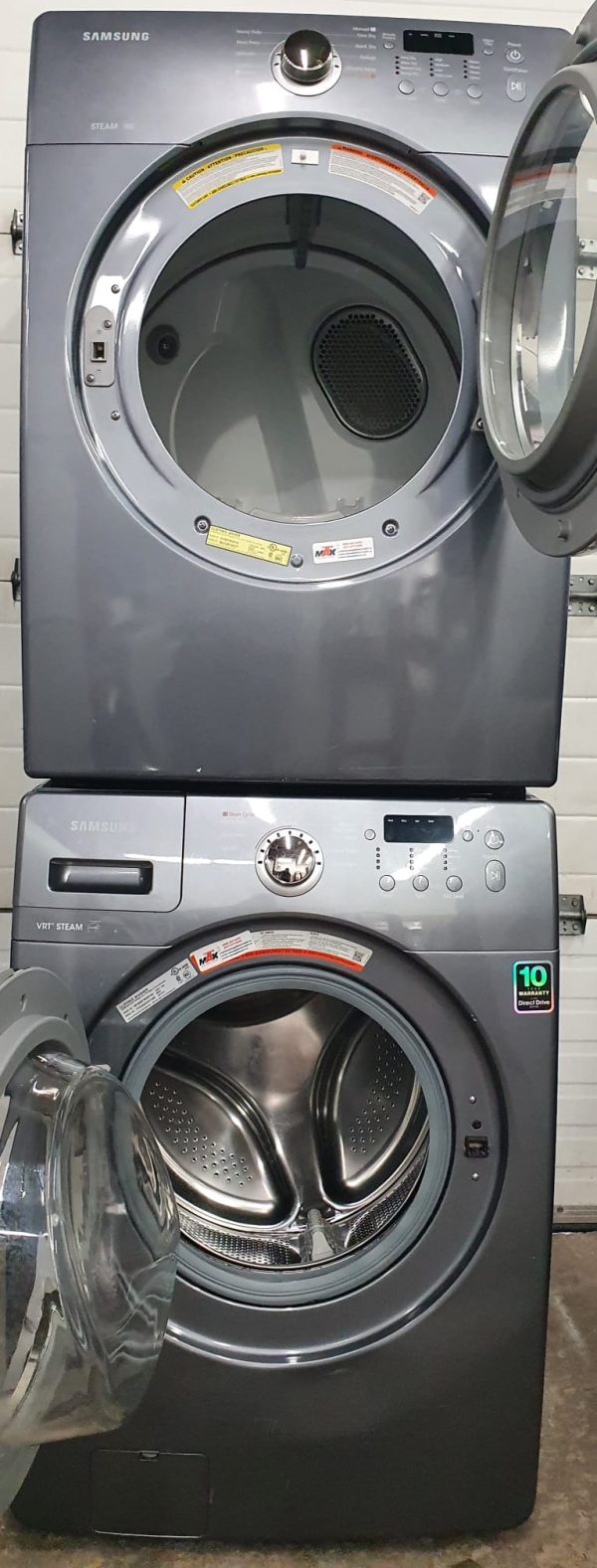 Used Samsung Set Washer WF365BTBGSF and Dryer DV365ETBGSF