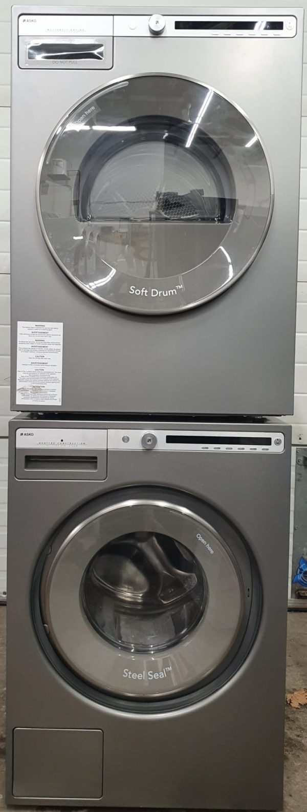 Open Box ASKO set Washer W4114C.T and Dryer T411VD.T Apartment Size
