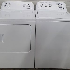Used Amana Set  Washer NTW4755EW0 and Electric Dryer YNED4705EW0