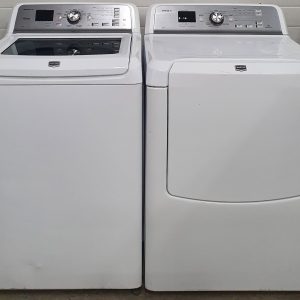 Used Maytag Set Washer MVWB725BW0 And Electric Dryer YMEDB725BW0 (4)