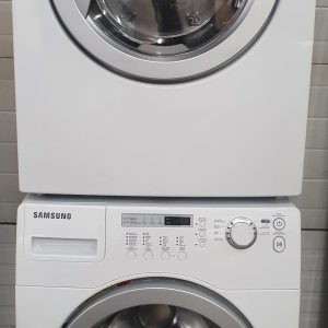 Used Samsung Set Washer WF203ANW/XAC and Dryer DV203AEW/XAC