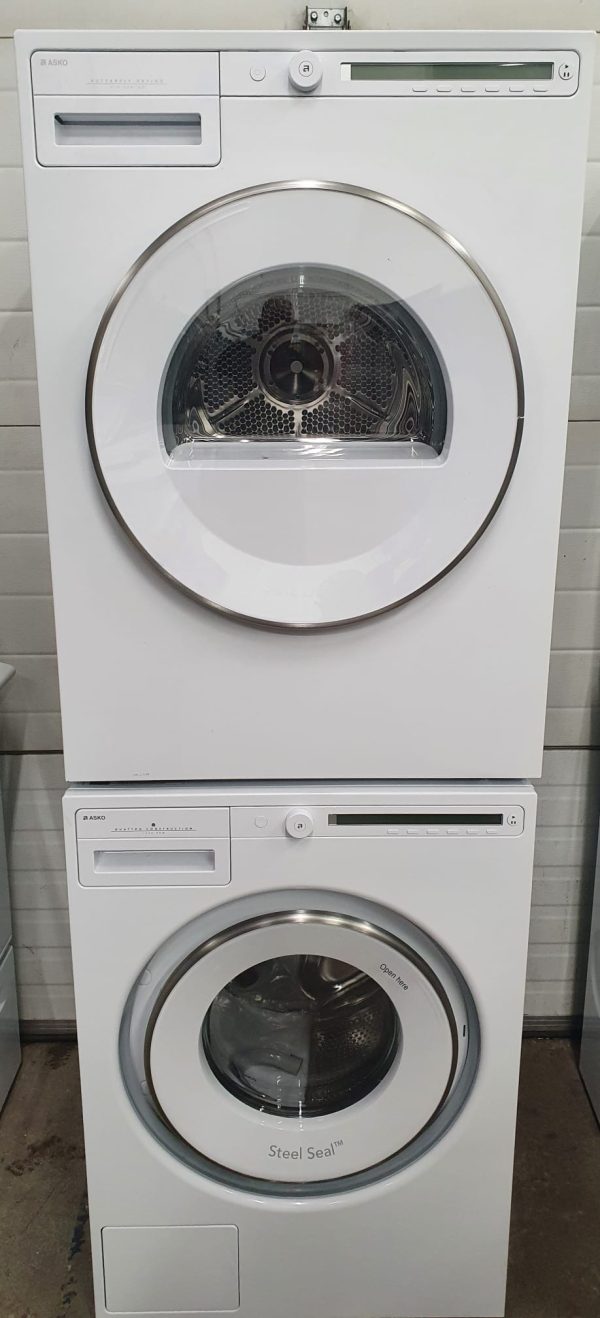 Used less than 1 Year Asko Set Compact washer W2084.W.U and Dryer T208V.W.U