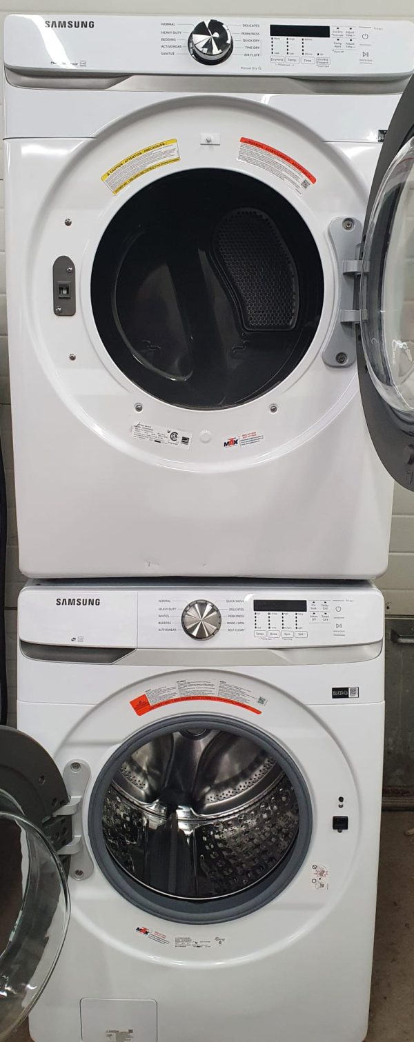 Used Less Than 1 Year Samsung Set Washer WF45T6000AW and Dryer DVE45T6005W
