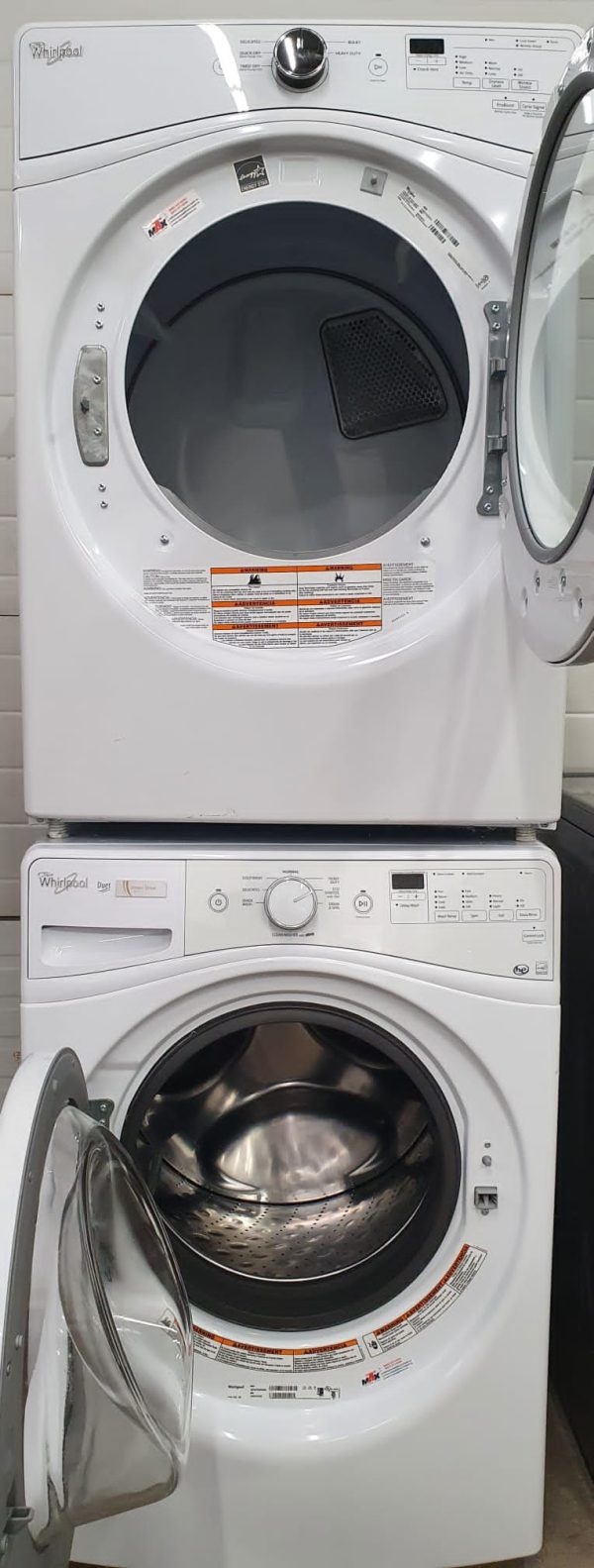 Used Whirlpool Set Washer WFW7590FW0 And Dryer YWED75HEFW1