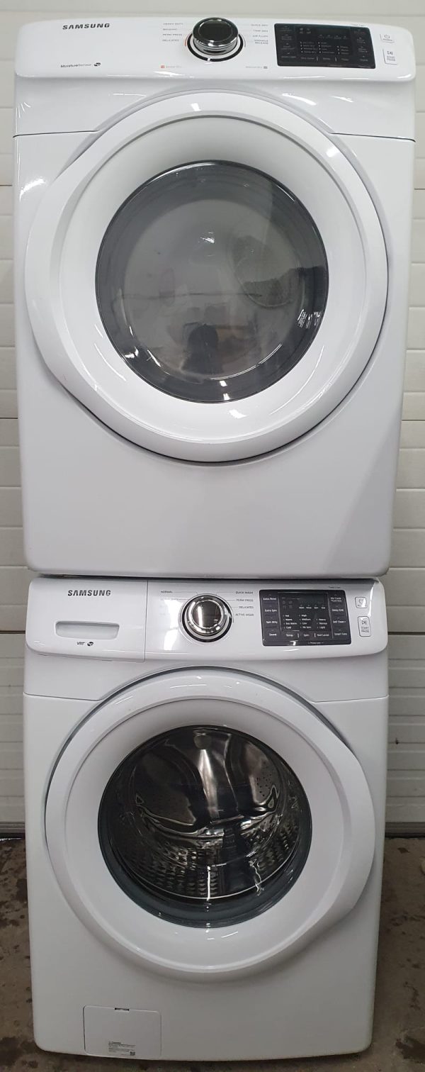 Used Samsung Set Washer WF42H5000AW And Dryer DV42H5000EW