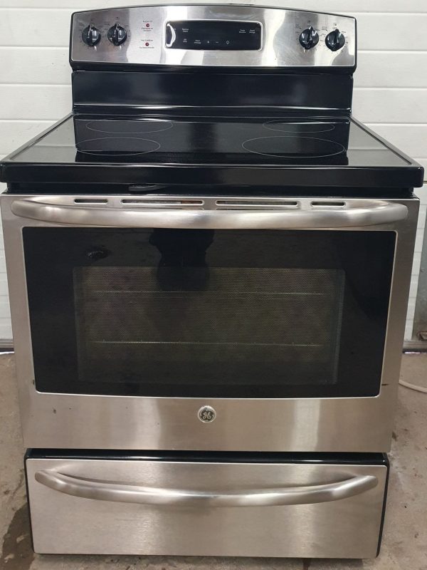 Used GE JCB630SF1SS Electric stove with New Cooktop