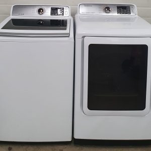 Used Samsung Set Washer WA45H7000AW and DRYER DVE50M7450W