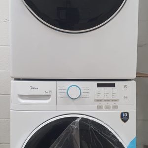 Open Box Midea MLH52N3AWW Washer and MLE52N3AWW Electric Dryer