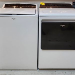 Used Whirlpool Set Washer WTW7000DW0 and Dryer YWED5100HW0