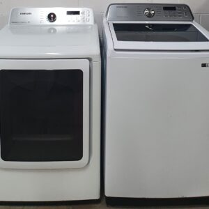 Used Samsung Set Washer WA46CG3505 and Dryer DV456EWHDWR
